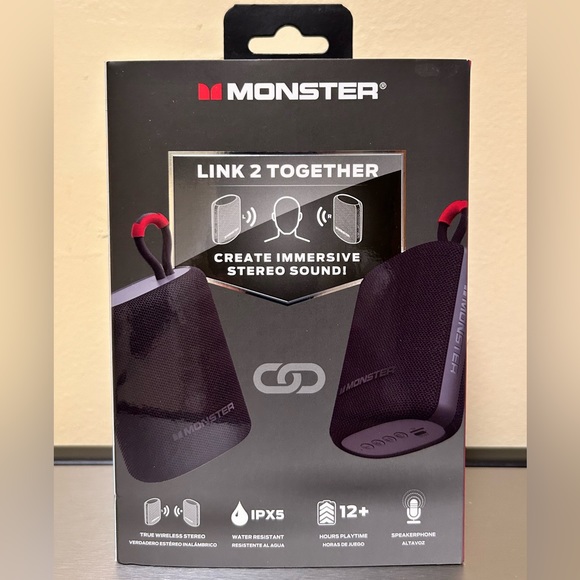 🆕 MONSTER DNA LINK PORTABLE WIRELESS BLUETOOTH SPEAKER - Picture 2 of 16